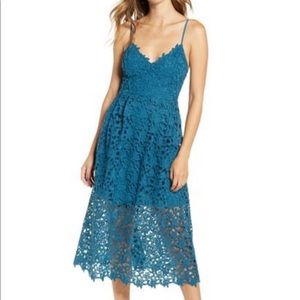 Astr the label turquoise lace dress